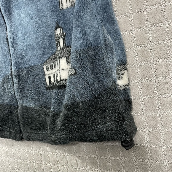 Vintage 90s Michigan Lighthouse Fleece Size Medium Great Lakes Full Zip Jacket - Picture 7 of 9